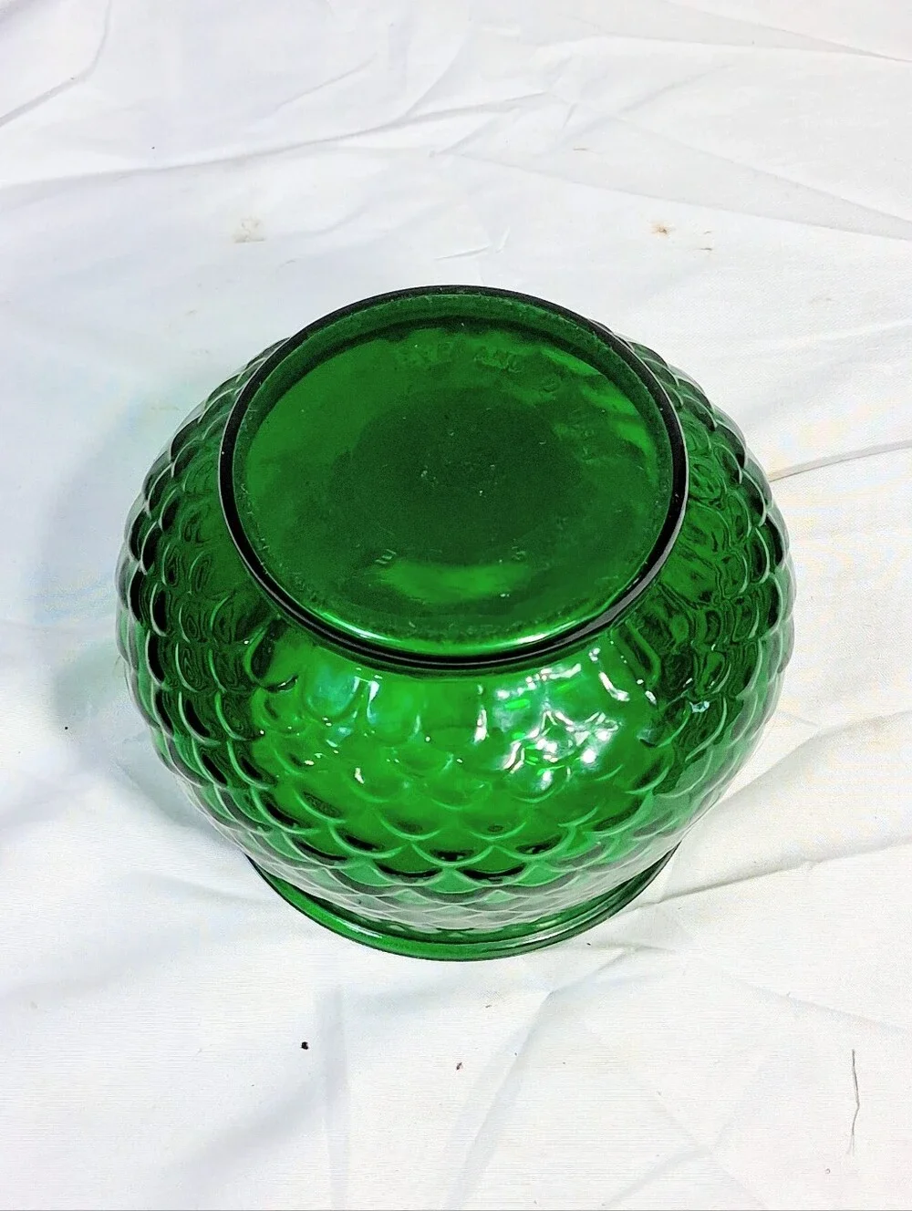 E.O. Brody Vintage 60's & 70''s Emerald Green Fish Scale Pattern Bowl/Planter